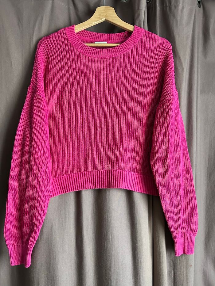 Pull hiver rose fuchsia
