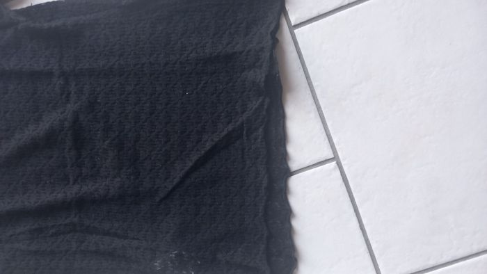 Tunique noire manches courtes volantees taille m promod - photo numéro 2