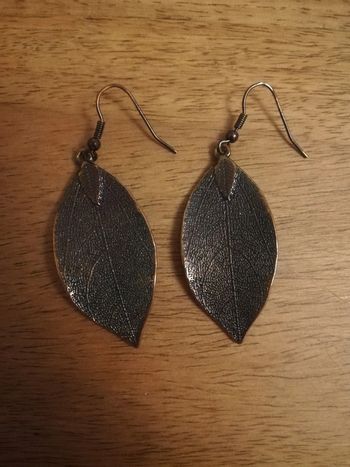 Boucles d'oreilles en feuille
