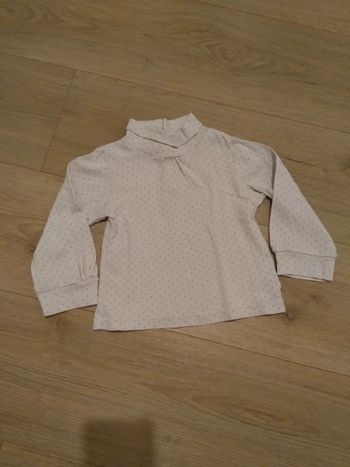 T-shirt col roulé fille 18 mois