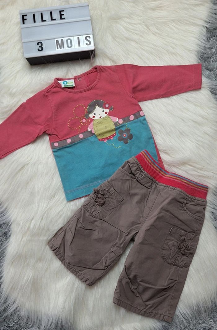 Ensemble fille 3 mois