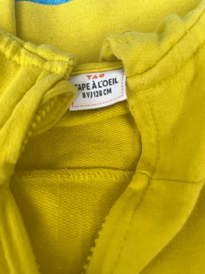 Gilet zippé jaune tape à l’œil taille 8 ans - photo numéro 5
