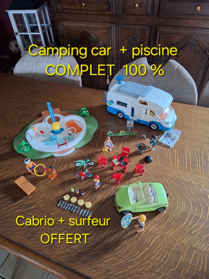 Playmobil camping car 70088 + piscine 9422