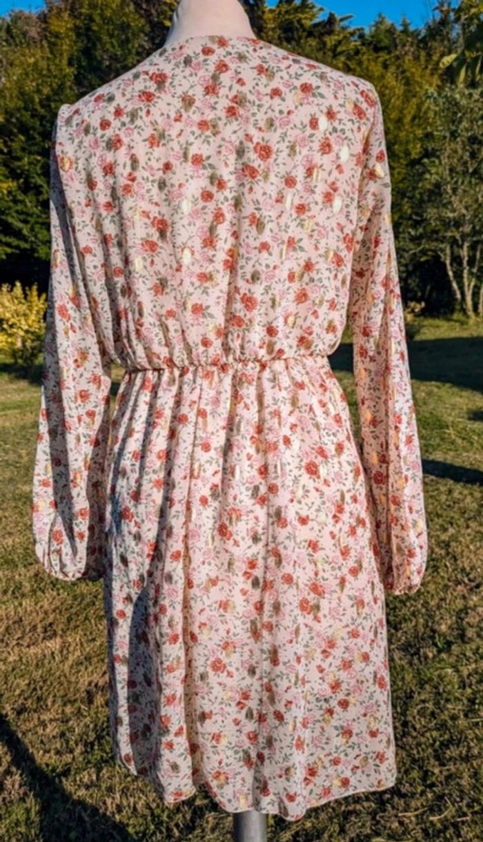 Robe femme bohème chic fleur pétale doré t s 36 m 38 - photo numéro 2