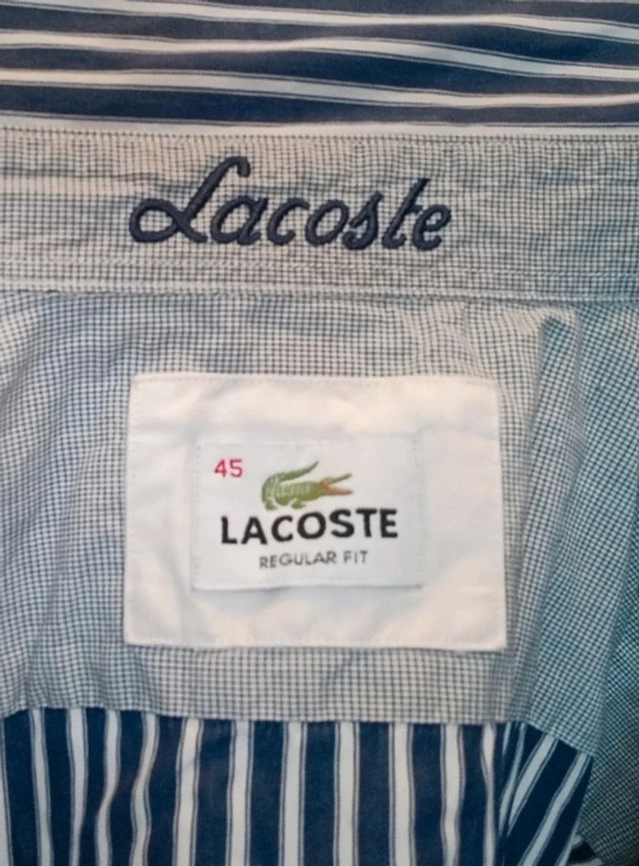 Chemise rayée Lacoste homme taille 45 - photo numéro 6