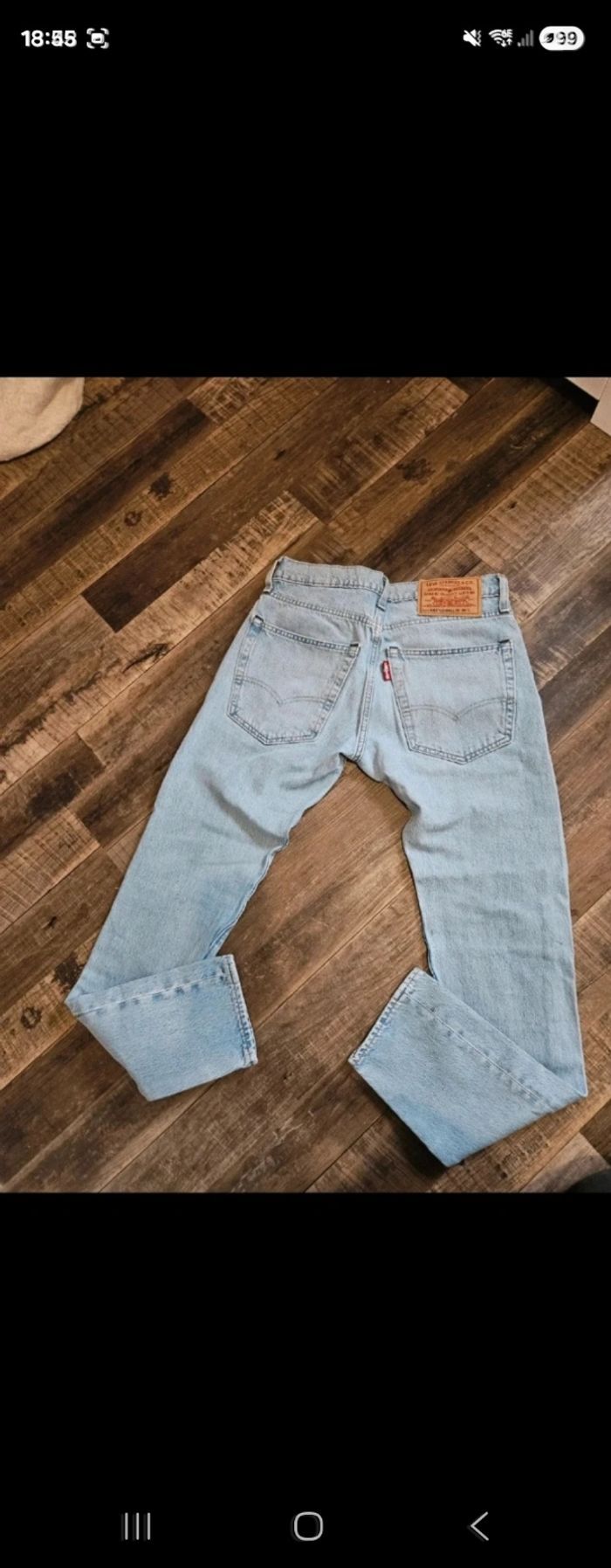 Jean Levi's 512 W38 Délavé Ripped Y2K Vibe - photo numéro 4