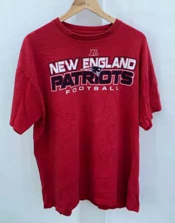 NFL Team Apparel T-shirt red New England Patriots Mens XL