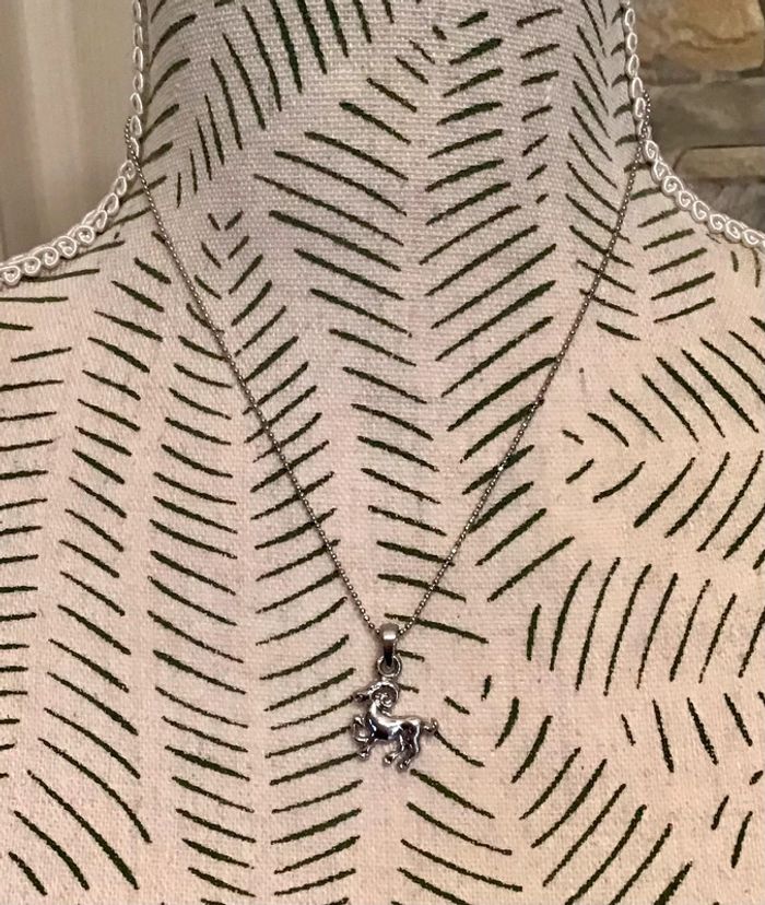 Collier avec pendentif argenté Bélier - photo numéro 3