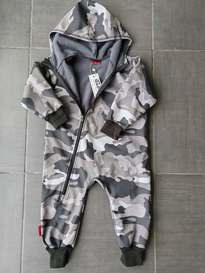 Combinaison de pluie IELM camouflage gris et blanc