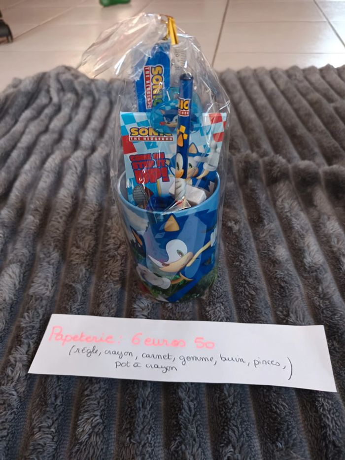 Set de papeterie Sonic