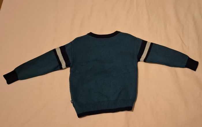 Pull bleu vert foncé 4 ans Okaidi - photo numéro 3