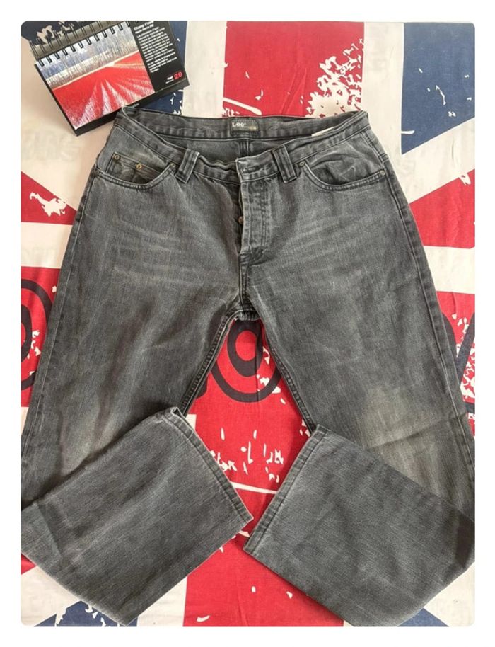 Jeans Lee gris taille 44 coupe droite patte large - photo numéro 12