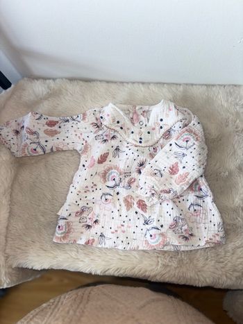 Fin blouse manche longue  6 mois 