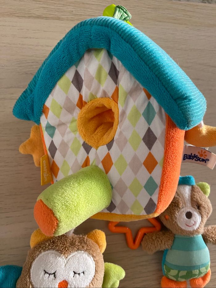 Jouet suspendre chouette hibou cabane oiseaux perchoir babysun - photo numéro 4