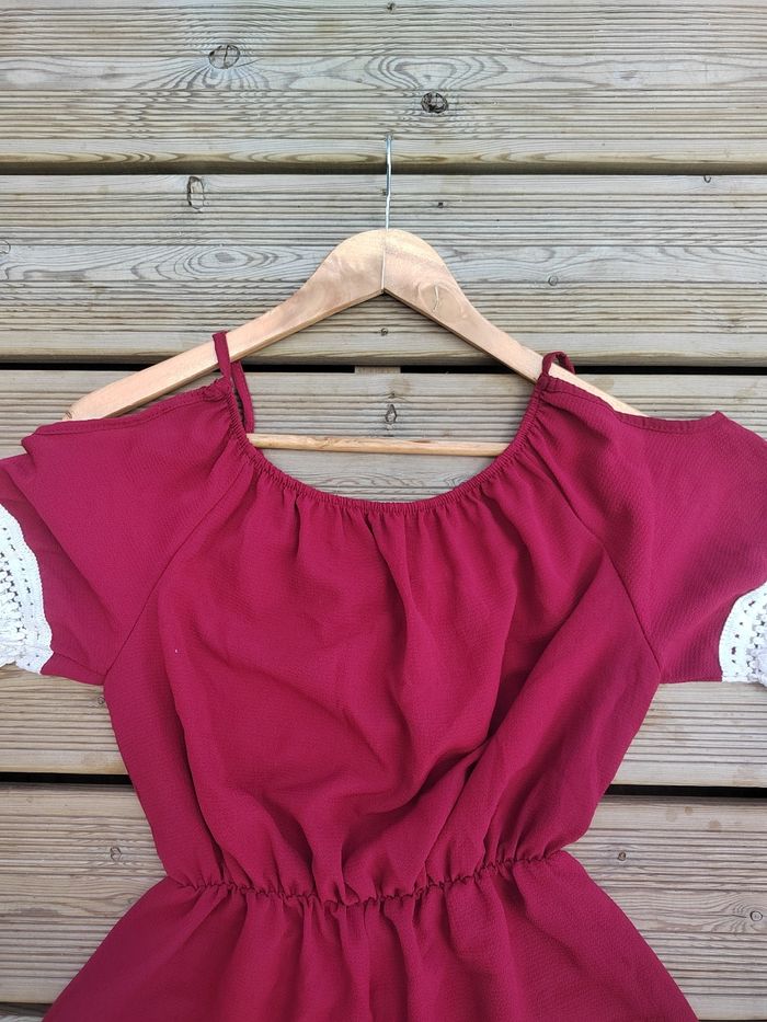 🍷 Combishort Bohème Bordeaux – Taille Unique – Très Bon État - photo numéro 4
