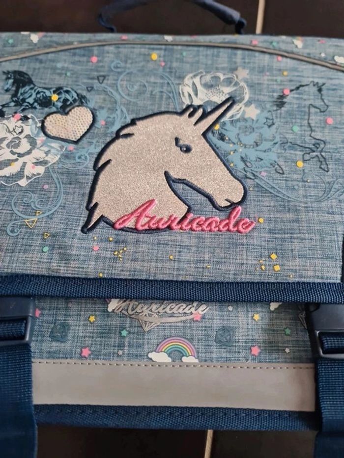 Cartable bleu marque esquisse pour fille école primaire - photo numéro 2