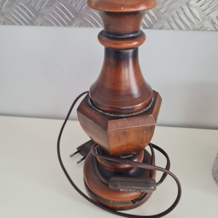 Pied de lampe vintage en bois - photo numéro 3