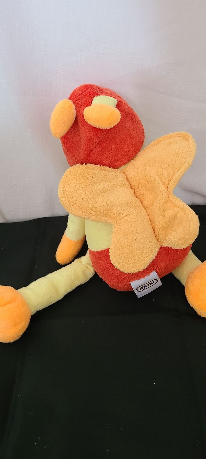 Doudou peluche abeille Luciole phosphorescent jauen orange rouge AJENA - photo numéro 4