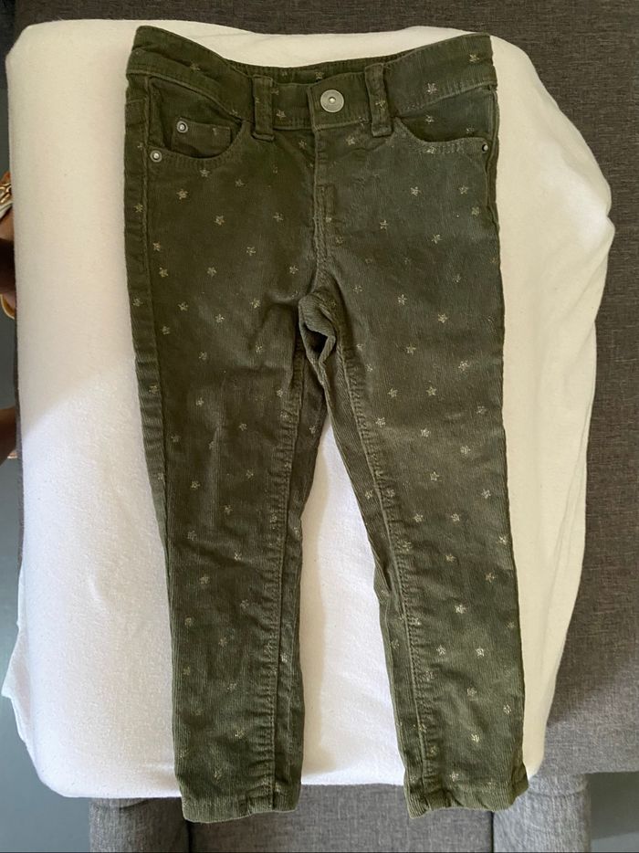 Pantalon slim velours