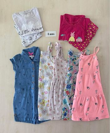Lot vêtements été bébé fille - taille 4 ans 