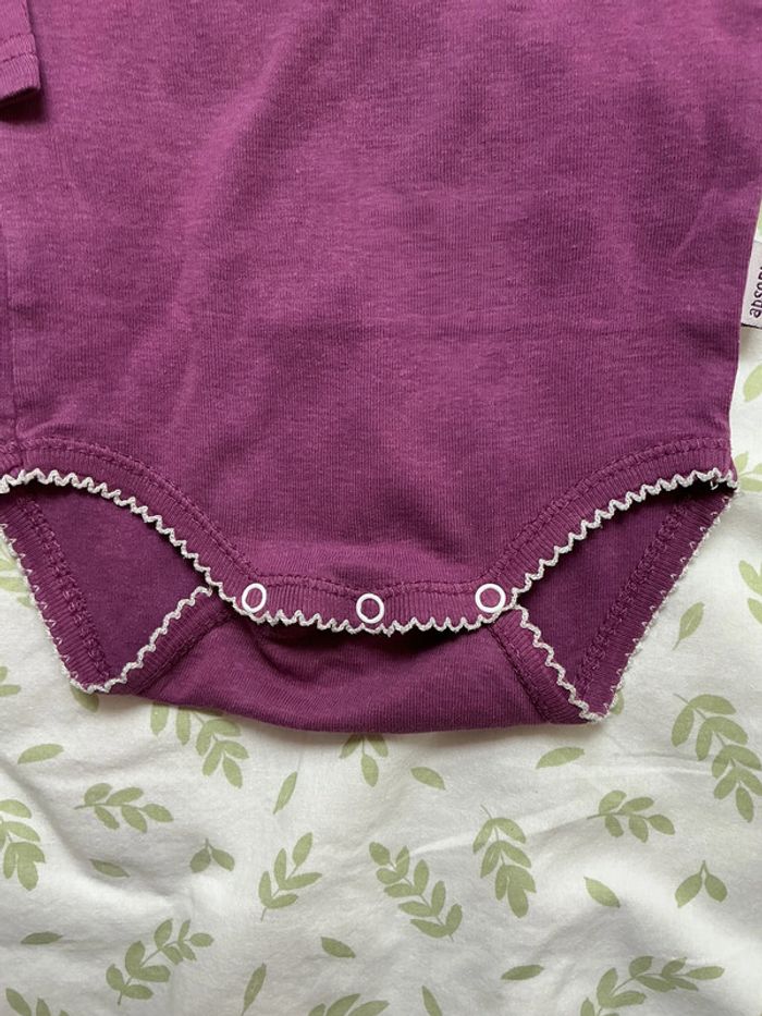 body manches longues violet absorba 6 mois - photo numéro 4