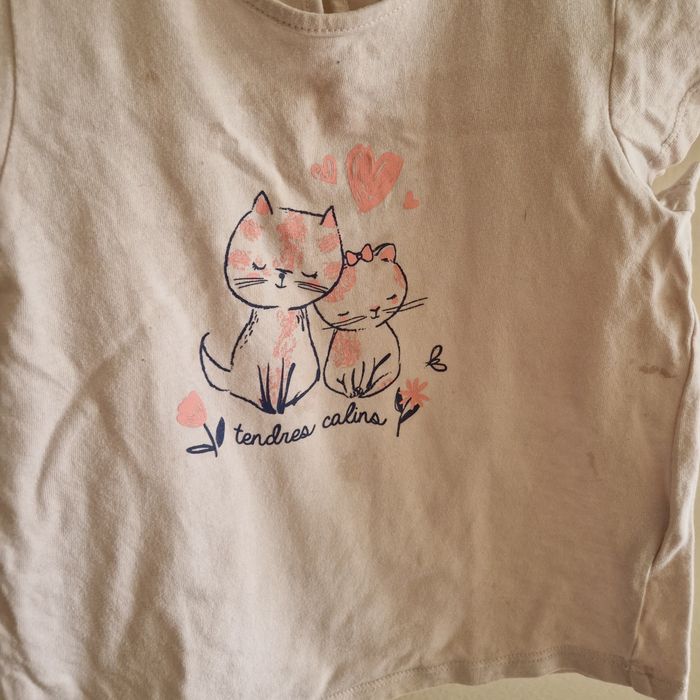 3 ans tee shirt chat tendre calins - photo numéro 2