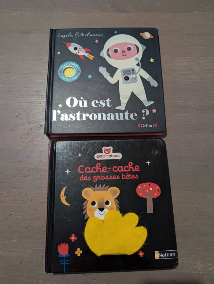 Lot livres en feutrine