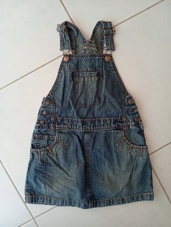 Salopette jupe en jean Tex basic taille 4 ans