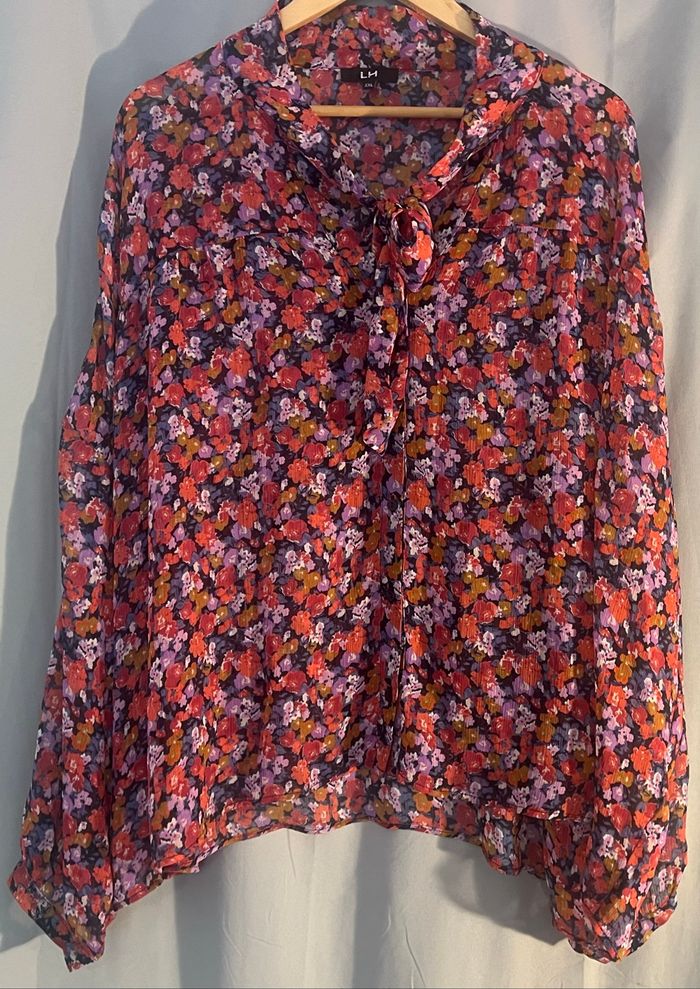 Chemise blouse à fleur la halle