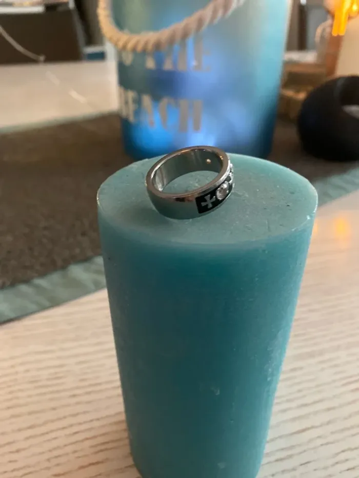 bague homme acier et noir Serge et Ana - photo numéro 2
