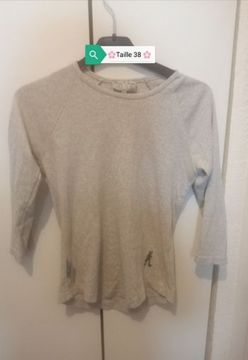 🌸Top gris manches 3/4  Taille 38 "Mim" 🌸