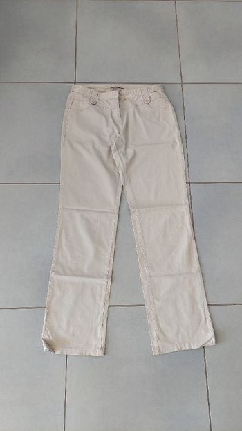Pantalon droit beige Kiabi Taille M / 38