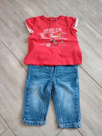 Ensemble jean et t-shirt manches courtes