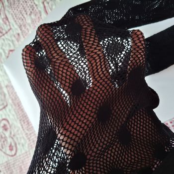 Collant résille noir avec pois Taille S-M - Tezenis