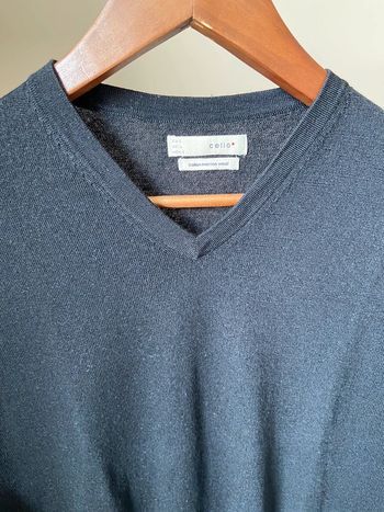 Pull col V Celio laine mérinos porté 1 fois