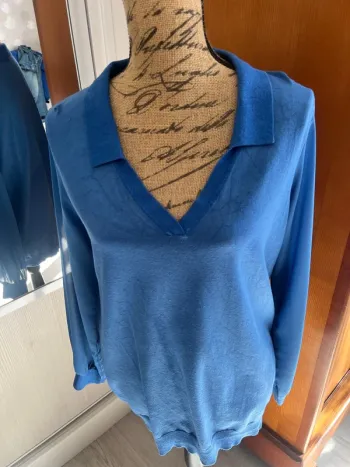 Pull col V avec col
