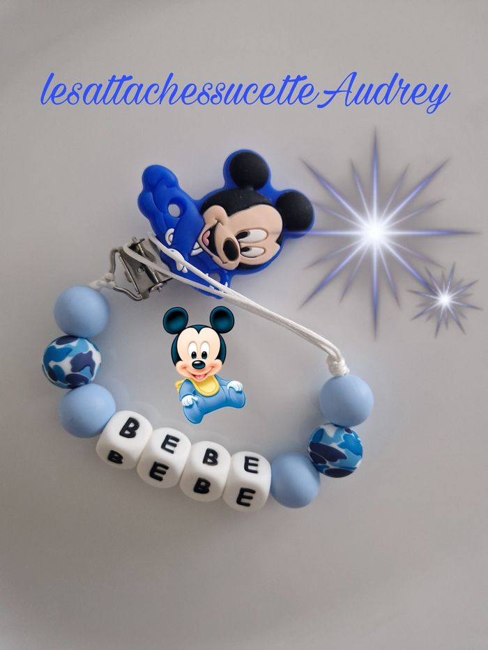 Attaches tétines en silicone minnie et mickey - photo numéro 3