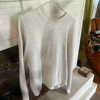 Pull maille écru