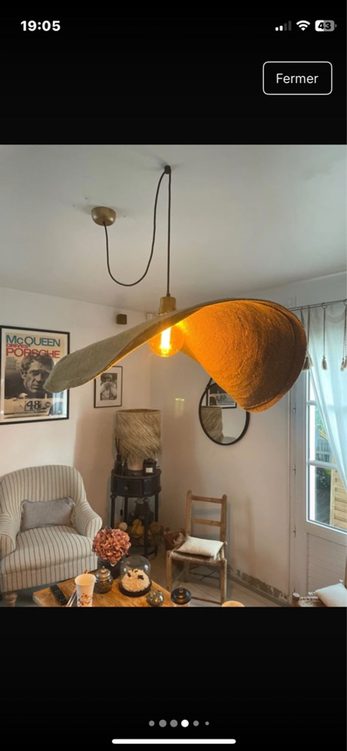 Suspension paille, bohème