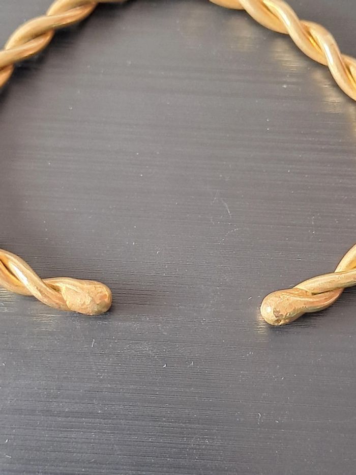 Bracelet torsadé doré - photo numéro 3