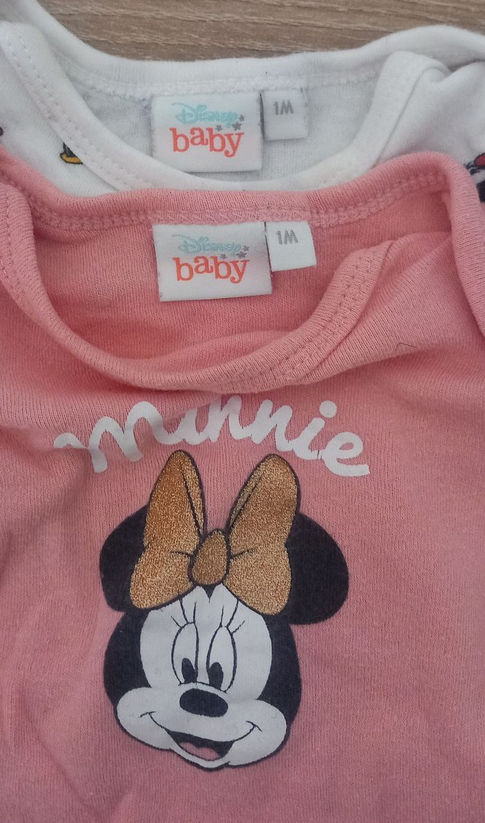 Lot de 2 body fille taille 1 mois. Disney minnie - photo numéro 4