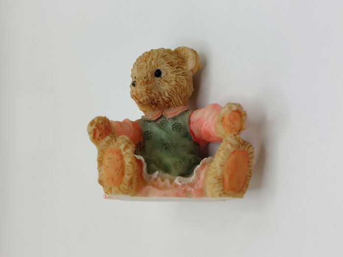 Petite figurine ours oursonne en robe Vintage 4,5 cm - décoration - collection - photo numéro 4