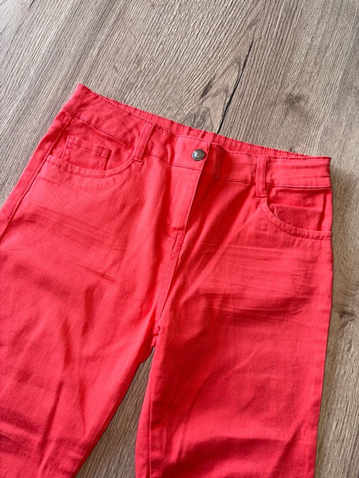 Pantalon tape à l’œil fille 14 ans corail orange - photo numéro 2