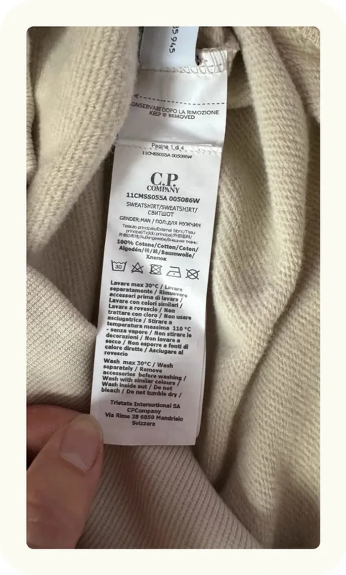Pull sweat col rond homme CP Company Taille S - photo numéro 6