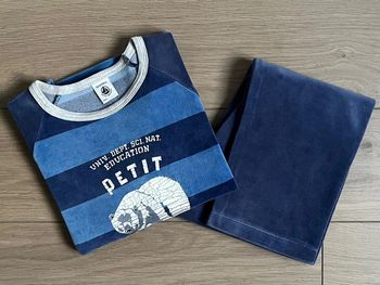 Pyjama chaud en velours Petit bateau T-8 ans