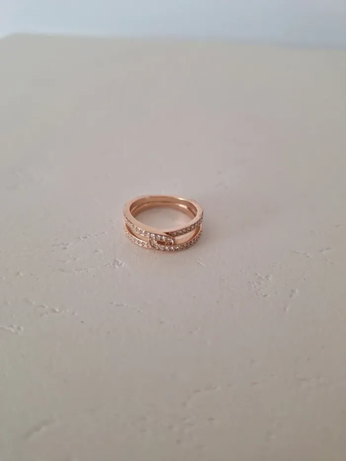 💥 Bague triple en or rose 💥 - photo numéro 4