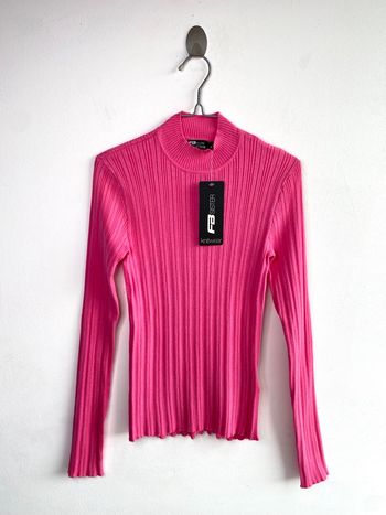 Pull côtelé rose fuchsia New Yorker 