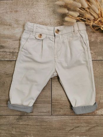 🌺Zara baby Très joli pantalon chino 9mois beige marron