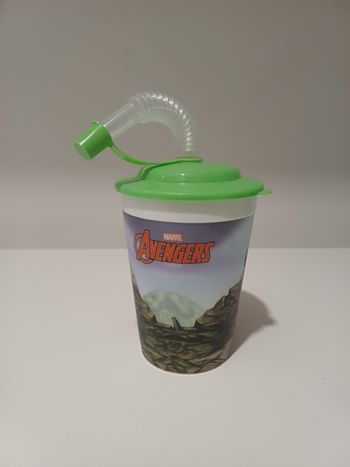 Verre paille avec couvercle Avengers MARVEL