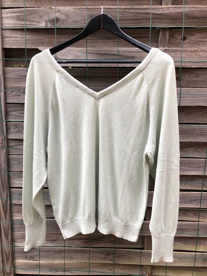 Pull col v dentelé  Zara - photo numéro 5